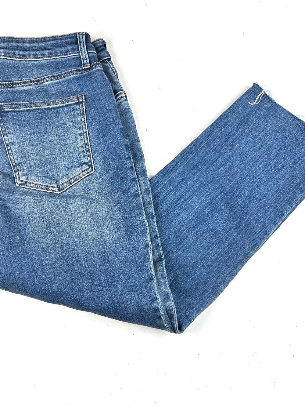 Kut from the Kloth Rachael Fab Ab Mom Jeans Med Wash Raw Hem Womens Size 12 P